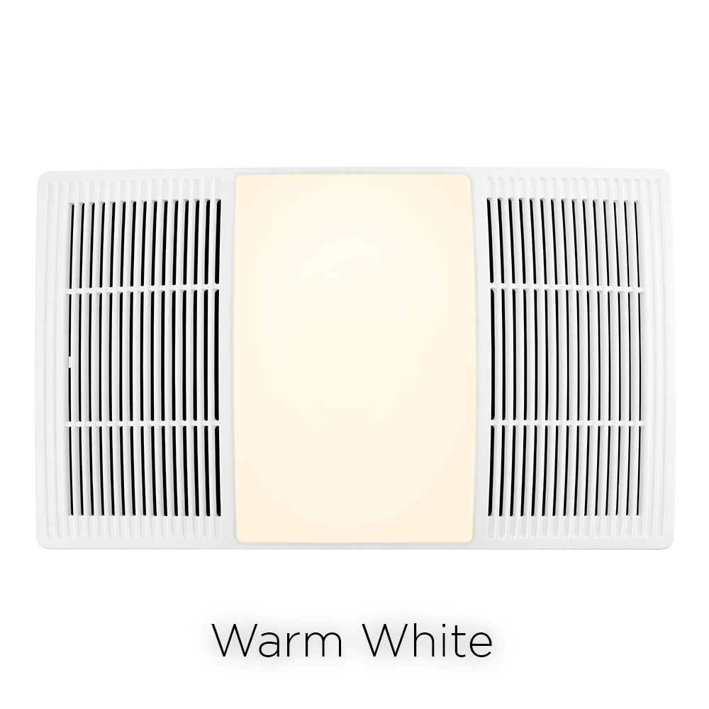 Broan® 100/110 CFM Heater Exhaust Cover Upgrade With Dimmable LED and Color Adjustable CCT Lighting (single pack)