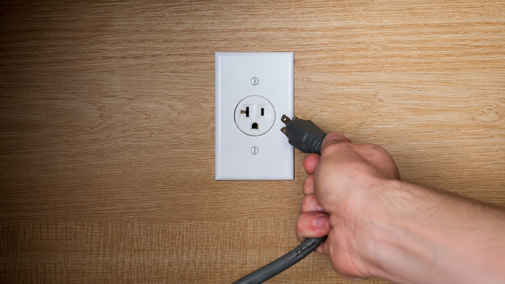 Unplugging an over-the-range microwave before removal