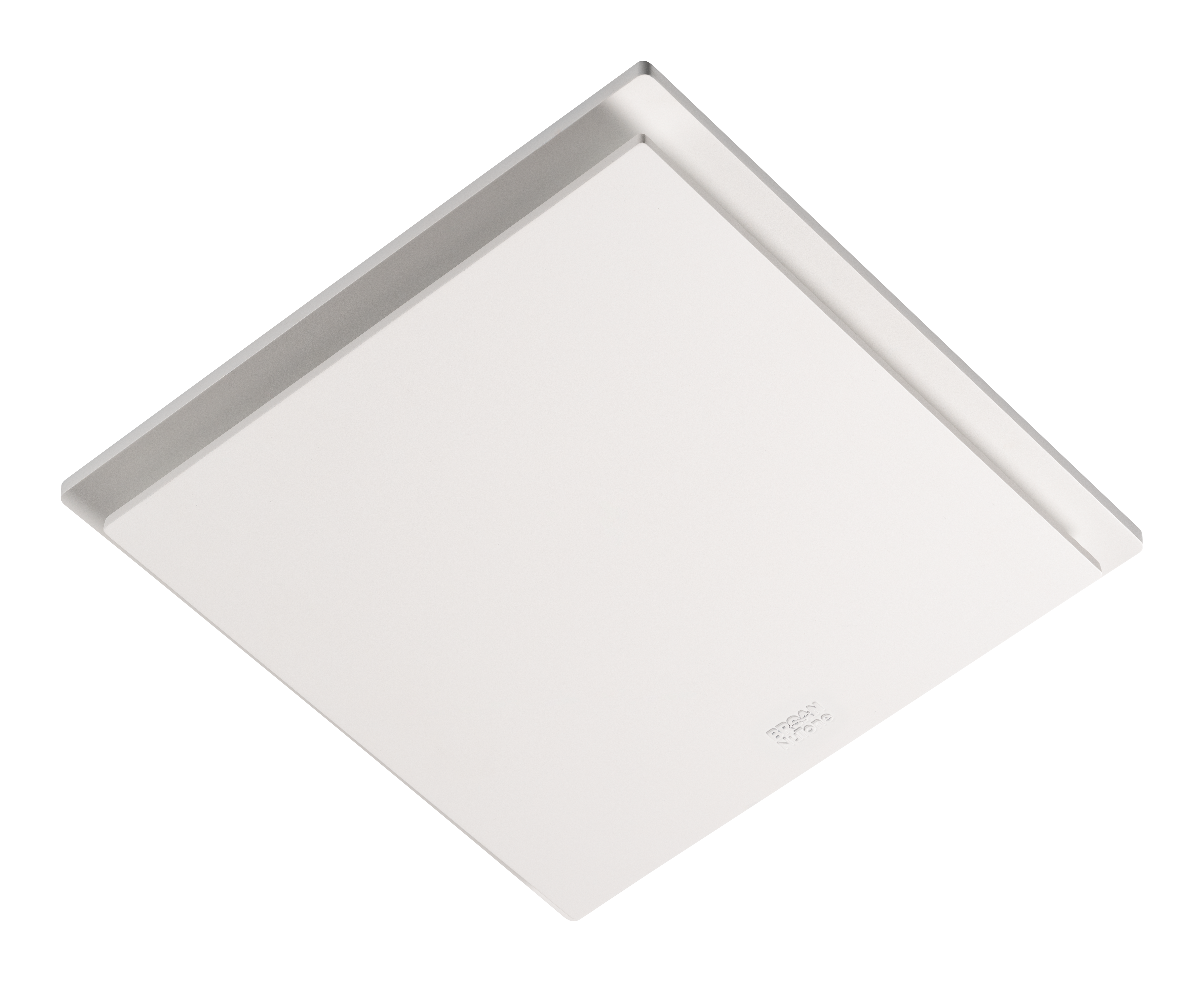 Magnetic bath fan cover installation on a standard bathroom exhaust fan