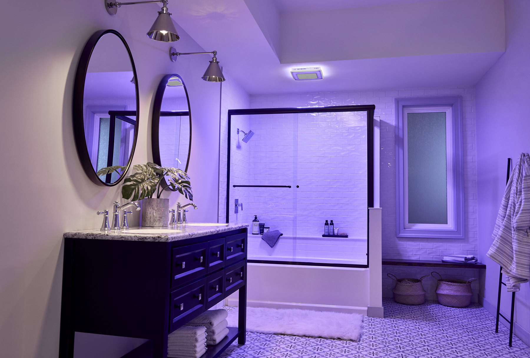 Bathroom ventilation fan with Bluetooth speaker upgrade