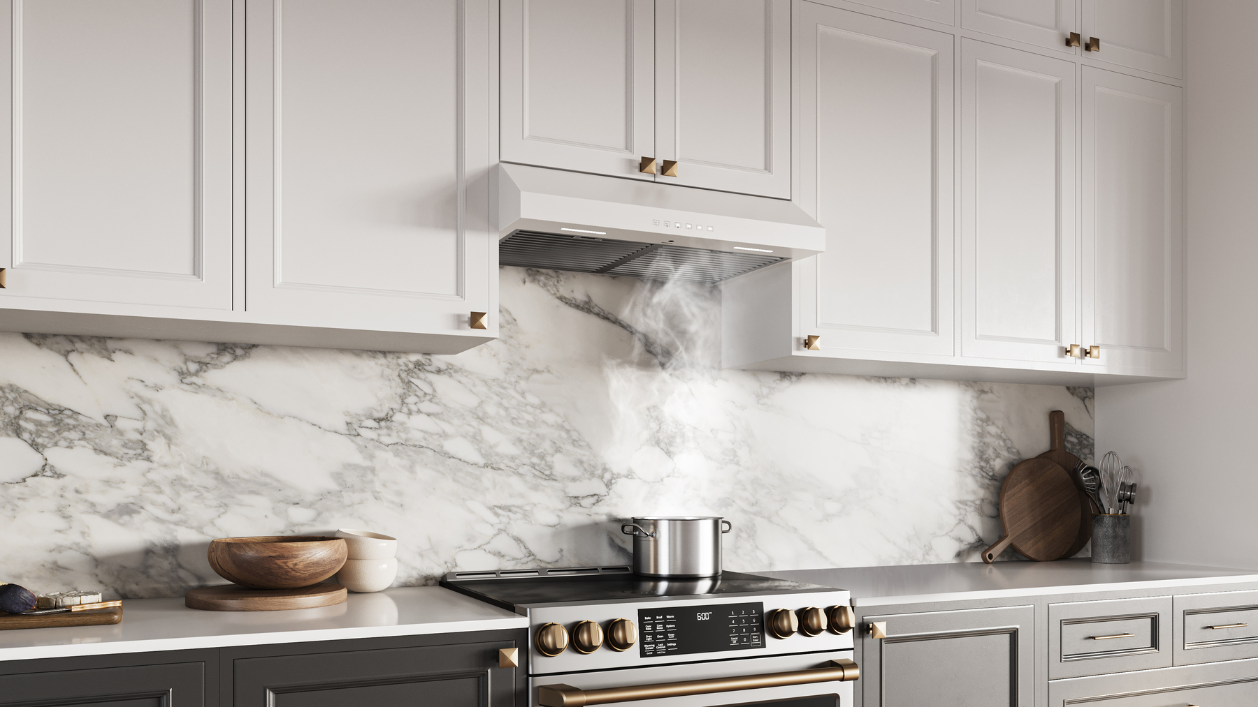 undercabinet range hood over cooktop